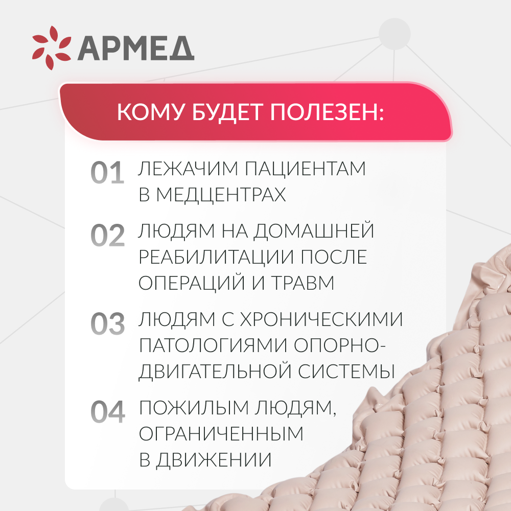 Матрас противопролежневый ячеистый Армед DGC001-1 <span>Без функции статик</span>